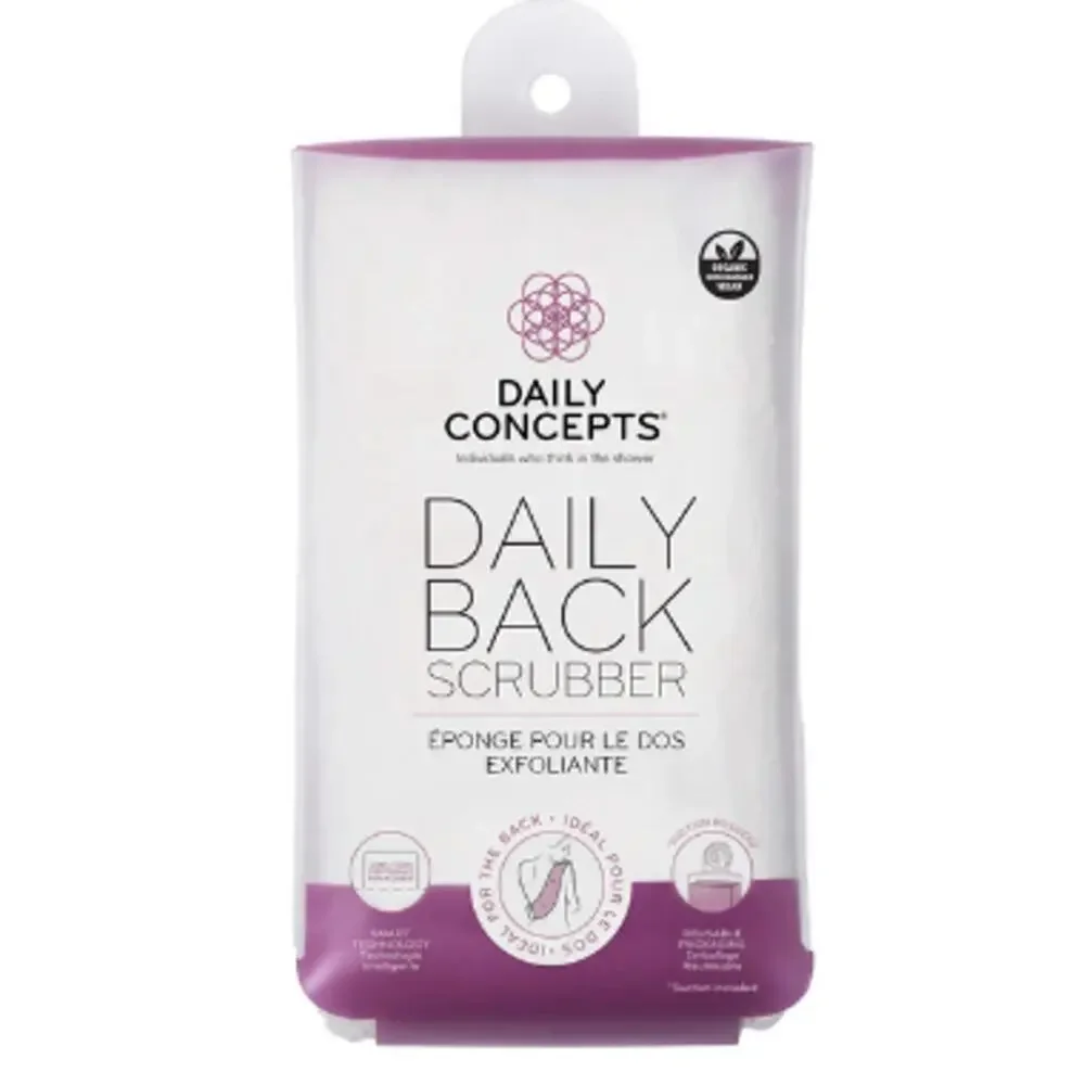 Daily Concepts The Daily Back Scrubber exfoliating shower sponge NWT